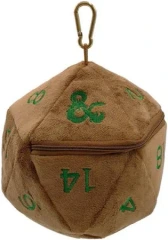 D20 Plush Dice Bag - Copper and Green